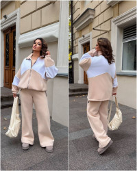 Спортивні костюми жіночі ПОЛУБАТАЛ оптом FASHION COTTON