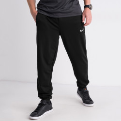 Спортивные штаны мужские БАТАЛ (черный) оптом 59137042 02-3