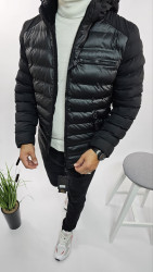 Куртки зимние мужские на флисе (черный) оптом Китай 43128076 14-11