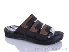 Шлепки, Oscar оптом 54-29 т.коричневий