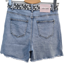 Шорты джинсовые женские DERUN ПОЛУБАТАЛ оптом 50198624 7052-48