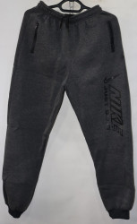 Спортивные штаны мужские на флисе (gray) оптом 91583076 05-37