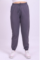 Спортивные штаны женские БАТАЛ (серый) оптом 39107856 7204-11