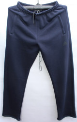 Спортивные штаны мужские на флисе (темно синий) оптом 78124059 08-74