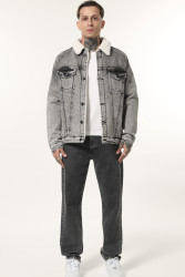 Куртки джинсові зимові чоловічі I8DENIM оптом THREE BLACK