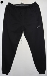 Спортивные штаны мужские БАТАЛ на флисе (black) оптом 36905874 04-28