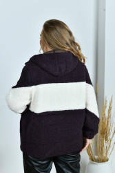 Кофти жіночі БАТАЛ (dark purple) оптом