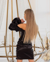 Платья женские (черный) оптом 73056291 384-1