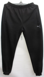 Спортивные штаны мужские БАТАЛ на флисе (черный) оптом 12708956 08-58