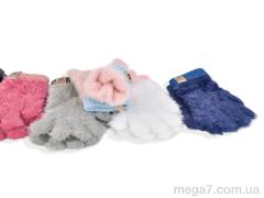 Перчатки, RuBi оптом 2517 (13см) хутро mix