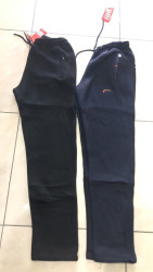Спортивные штаны мужские БАТАЛ на флисе (черный) оптом 50789326 01-1