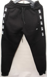 Спортивные штаны мужские на флисе (черный) оптом 03512467 01-8