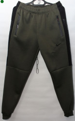 Спортивные штаны мужские на флисе (khaki) оптом 58642379 01-2