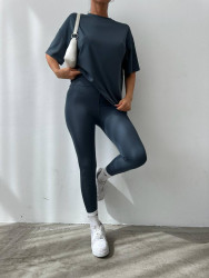 Спортивные костюмы женские (темно-серый) оптом 21593478 1387-5