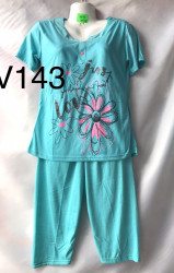 Ночные пижамы женские БАТАЛ оптом 34096257 V143-26