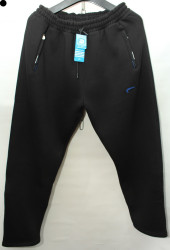 Спортивные штаны мужские БАТАЛ на флисе (черный) оптом 31405268 02-44