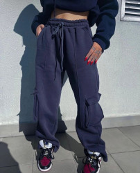 Спортивные штаны женские на флисе оптом 48621507 1669-13