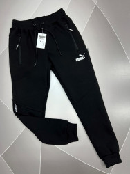 Спортивные штаны мужские на флисе (черный) оптом Турция 97635412 01-15