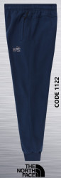 Спортивные штаны мужские БАТАЛ на флисе (темно синий) оптом 49287036 1122-36