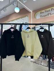 Худі жіночі на флісі (жовтий) оптом