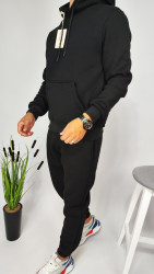 Спортивные костюмы мужские QUENCY на флисе (черный) оптом Турция 78054316 06-32