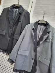 Пиджаки женские (серый) оптом 72189056 2753-72
