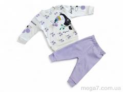 Пижама, Kids-modnik оптом 35652 бузковий реглан-штани