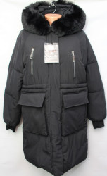 Куртки зимние женские БАТАЛ (black) оптом 15026938 6816-41