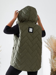 Жилетки жіночі БАТАЛ (хакі) оптом