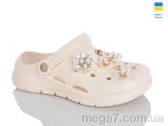 Кроксы, Зручне взуття оптом 413 бежевий