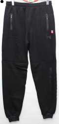Спортивные штаны мужские на флисе (black) оптом 15603274 007-24