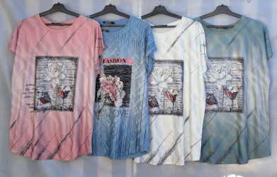 Футболки женские БАТАЛ оптом 98302457 670-14