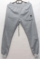 Спортивные штаны мужские на флисе (серый) оптом 38925067 01-2
