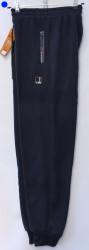 Спортивные штаны мужские на флисе (dark blue) оптом 64980751 A15-9