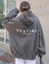 Худі жіночі на флісі (графіт) оптом