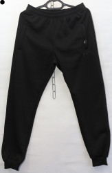 Спортивные штаны мужские на флисе (черный) оптом 78132495 02-4