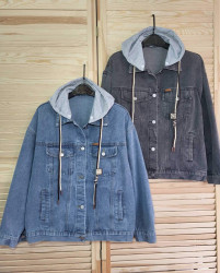 Куртки джинсовые женские (синий) оптом 39514087 802-6
