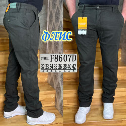 Джинсы мужские на флисе ПОЛУБАТАЛ оптом 21435670 8607-349