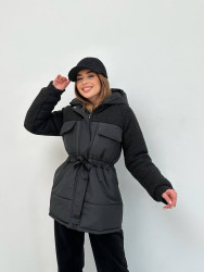 Куртки зимние женские (черный) оптом Турция 75089642 0123-1