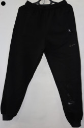 Спортивные штаны мужские на флисе (black) оптом 76943581 06-77