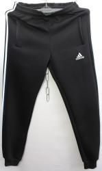 Спортивные штаны мужские на флисе (черный) оптом 63789102 08-64