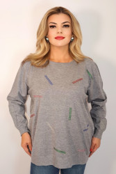 Свитера женские БАТАЛ оптом 92105683 86-36