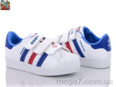 Кроссовки, Walked оптом 418 Adidas beyaz-mavi (P)