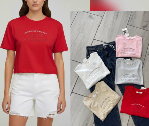 Футболки женские (белый) оптом 45186072 ВХ316-160