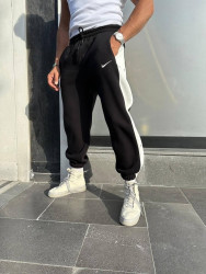 Спортивные штаны мужские на флисе (черный) оптом ZLATA ROMANOVA  Турция 41679302 7473-4
