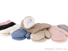 Варежки, CAP оптом 5215 (хутро) mix