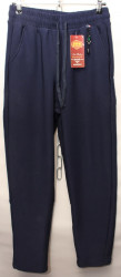 Спортивные штаны женские БАТАЛ на меху (темно синий) оптом 67423915 SY2065-3
