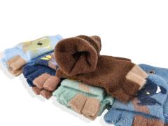 Варежки, RuBi оптом 2503 (15см) хутро mix