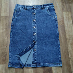 Юбки джинсовые женские БАТАЛ оптом 40632851 088-33