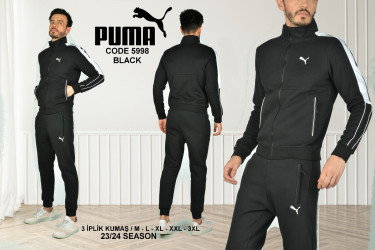 Спортивные костюмы мужские на флисе (черный) оптом 30964872 5998-9